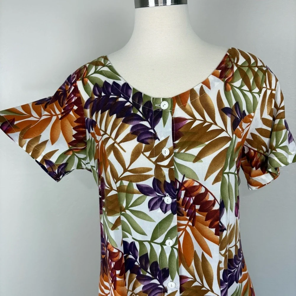 Jennifer Moore Maxi Dress Sz M Floral‎ Print Fit & Flare Tradwife Vintage Modest